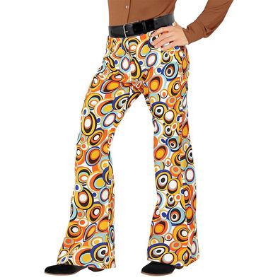 Schlaghose Herren Groovy 70s bubbles Widmann - Größe: S/M