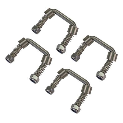 4er Set Edelstahl Zurrbügel 77 x 72mm M12 mit Federn für PKW Anhänger