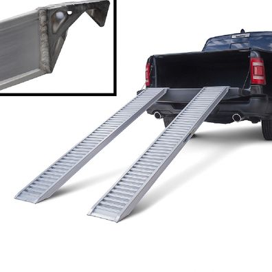 Alu Auffahrschienen Auffahrrampen 2500 x 300 x 75mm m Hakenkopf passend f. Saris