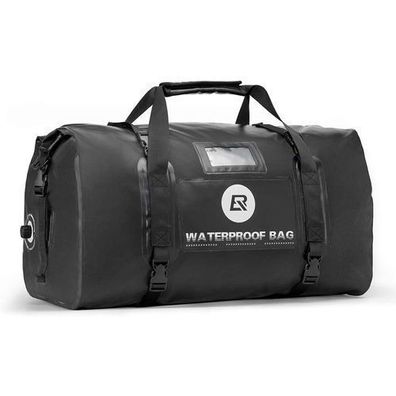 Praktische, wasserdichte Motorradtasche zur Sitzbefestigung, Topcase 55L, schwarz