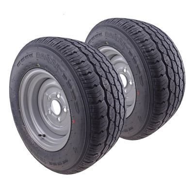 2er Set 225/55 R12C 104N Komplettrad Felge 7.00x12 ET10 LK 5x112 f. PKW Anhänger