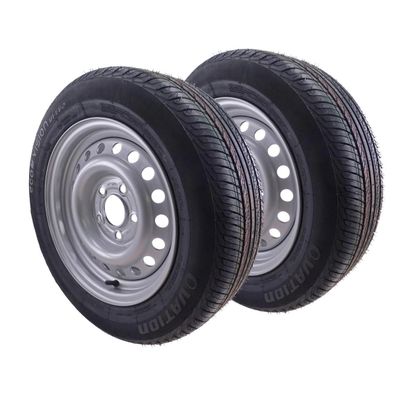2er Set 185/60 R14 82H Komplettrad Felge 5.5J x 14 5 Loch LK 5x112 für Anhänger