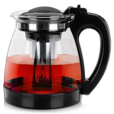 Hitzebeständige Glas-Teekanne mit Teesieb, 2 l