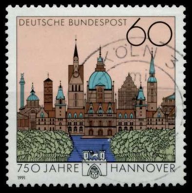 BRD 1991 Nr 1491 zentrisch gestempelt X84E042