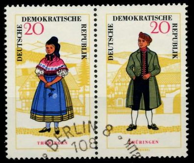 DDR Zusammendruck Nr WZd148 gestempelt WAAGR PAAR X8D502A