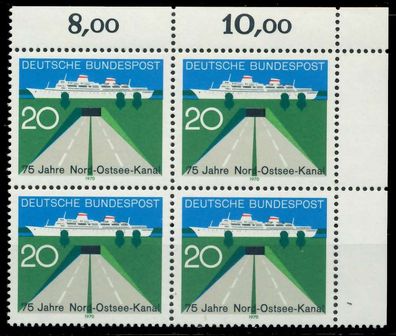 BRD 1970 Nr 628 postfrisch Viererblock ECKE-ORE X7F36D2