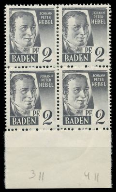 FZ BADEN 1. Ausgabe Spezialisiert Nr 1yvII postfrisch V X81AEBA