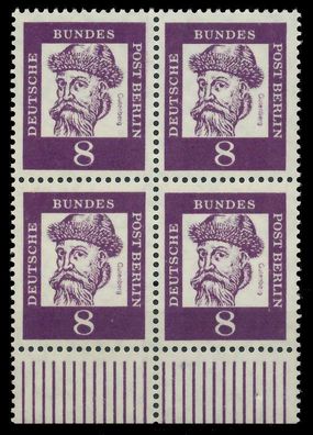 BERLIN DS BED. DEUT. Nr 201 postfrisch Viererblock URA X8F93CE