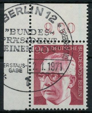 BERLIN DS Heinemann Nr 368 ESST zentrisch gestempelt ECKE-OL XB01DCE