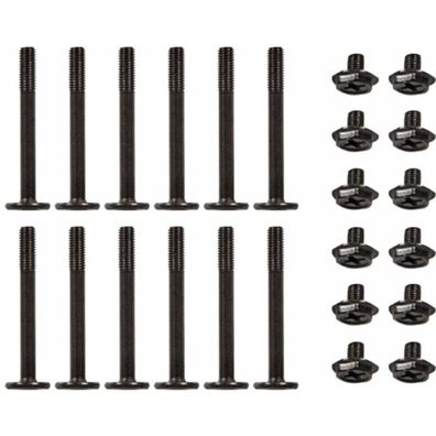 Alphacool Set Radiatorschrauben M3x30mm / M3x5mm, Schrauben-Set (schwarz, 24-teilig)