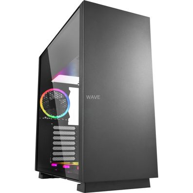 Sharkoon Gehäuse Pure, Steel RGB, ATX/E-ATX 1xGlas schwarz