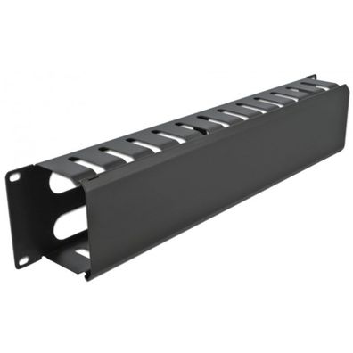 DELOCK 19" Kabelmanagement mit 4 Öffnungen 2 HE schwarz