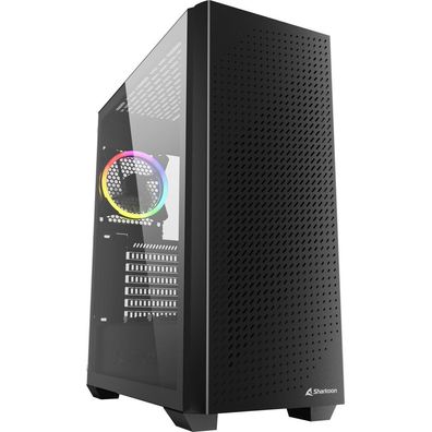 Sharkoon Gehäuse VS9, RGB, ATX, 1xGlas schwarz