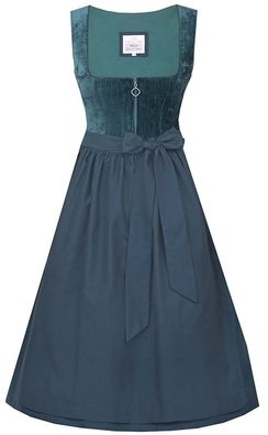 Dirndl Kirchham 65cm Länge petrol - Größe: 38