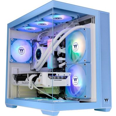 Geh Thermaltake View 380 TG Midi Tower, "ARGB Hyndran." Blue retail