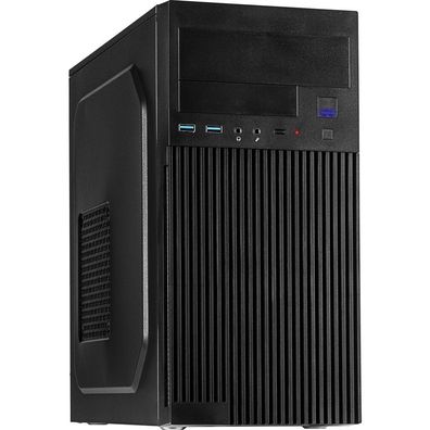 Inter-Tech Geh IT-6521 black Micro-Tower 2xUSB 3.2 Gen 1