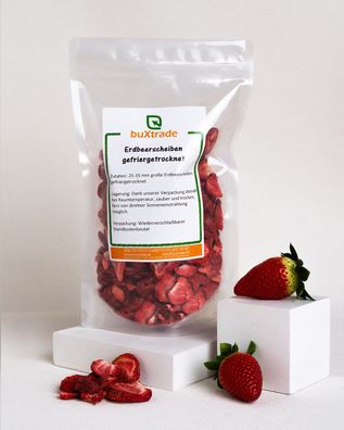 Gefriergetrocknete Erdbeerscheiben 500 g