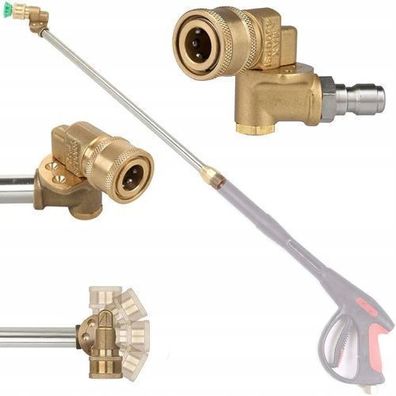 Rosfix Drehgelenk Adapter 1/4" – 4500 PSI | Messing, 60°C, Schnellkupplung