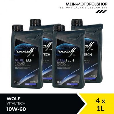 Wolf VitalTech 10W-60 4x1 Liter