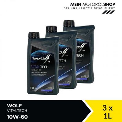Wolf VitalTech 10W-60 3x1 Liter