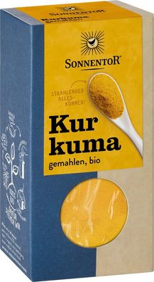 6x Sonnentor Kurkuma gemahlen, Packung 40g
