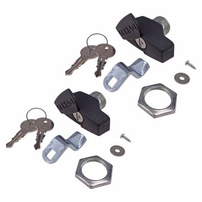 2 x Ersatz Drehgriff mit Schloss gleichschließend für Daken Boxen Blackit 2 + L