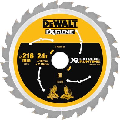 DEWALT Flexvolt Kreissaegeblatt stat. 216/30mm 24WZ/FZ