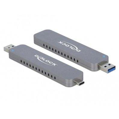 Delock DELOCK Externes Gehäuse für M.2 NVMe PCIe SSD USB TYP C & A