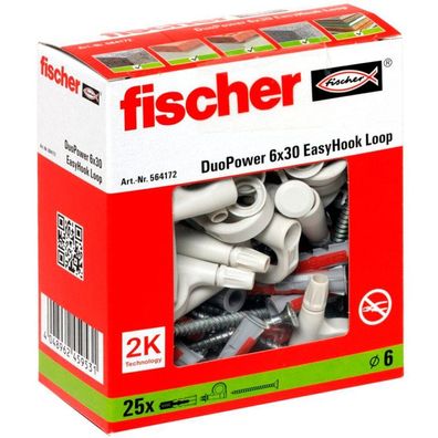 EasyHook Loop DuoPower 6x30 (weiß, 25 Stück, mit EasyHook Öse)