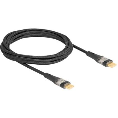 Delock DELOCK USB 2.0 Typ-C St. zu St. transparent PD 3.0 100 W 2 m