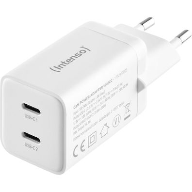 Intenso Power Adapter W40CC GaN weiß 2x USB-C 40W