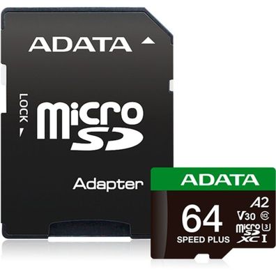 Adata Microsd 64Gb Speed Plus Uhs-I U3 + Adapter