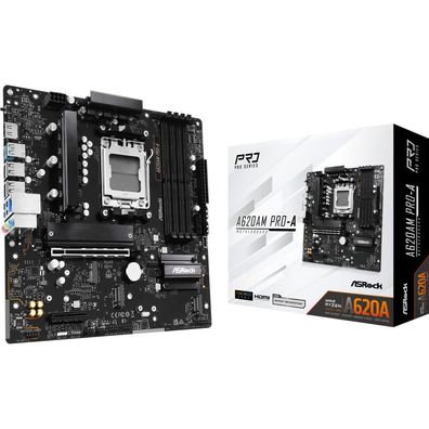 ASRock A620AM Pro-A, AM5 mATX HDMI/DP, DDR5 retail