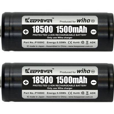 Akku-Set 18500 Li-Ion (2 Stück)