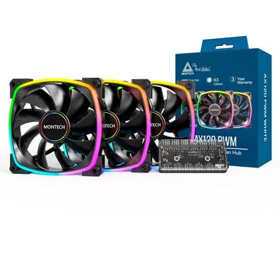 Montech Ax120 3 In 1 Pack Black