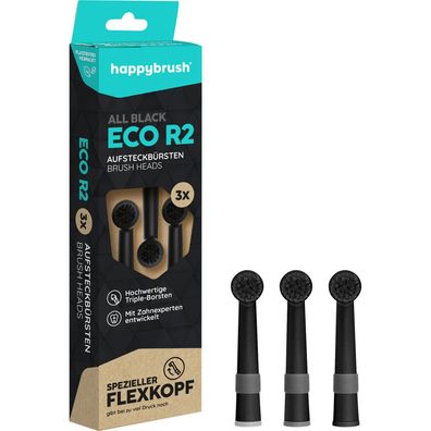 Happy Brush Eco R2 Aufsteckbürsten Allblack