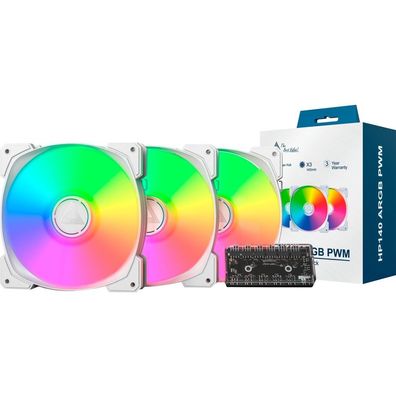 Montech Hp140 Argb Pwm 3 In 1 Pack White