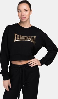 Lonsdale Damen Sweatshirt Culbokie Rundhals Sweatshirt Cropped
