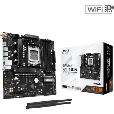 ASRock A620AM Pro-A WiFi, AM5 mATX HDMI, DDR5