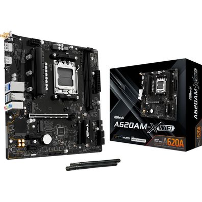 ASRock A620AM-X, WiFi, AM5 mATX HDMI/DP, DDR5