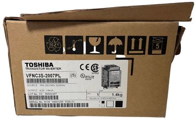 Toshiba Tosvert VF-nC3 VFNC3S-2007PL 0.75kW 200-240V Variable Frequency Drive New
