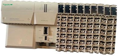Schneider Electric Modicon M258 TM258LD42DT PLC Controller with TM5 I/O Modules Used