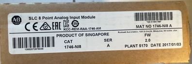 Allen-Bradley SLC 500 1746-NI8 8-Channel Analog Input Module - New
