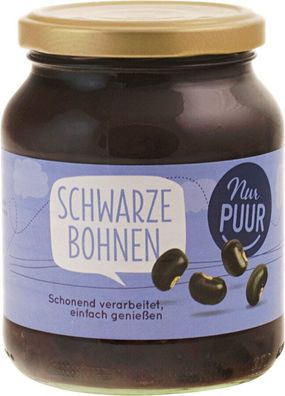 6x Nur Puur schwarze Bohnen 350g