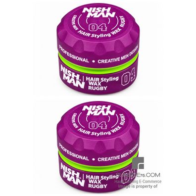 NishMan/Hair Styling Wax 04 "Rugby" 2x150ml/Haarstyling/Haarpflege