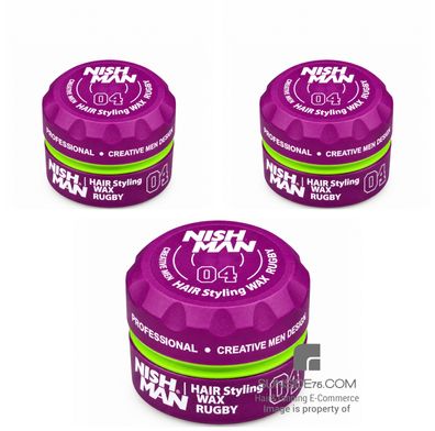 NishMan/Hair Styling Wax 04 "Rugby" 3x150ml/Haarstyling/Haarpflege
