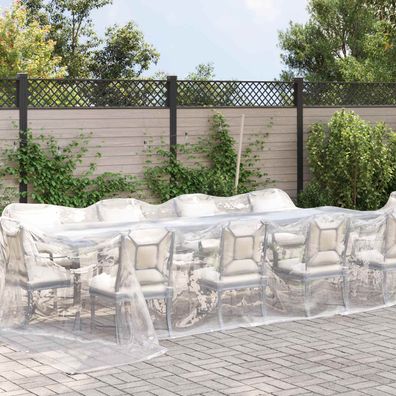 vidaXL Abdeckplane 140 gsm Transparent 4 x 7 m PE