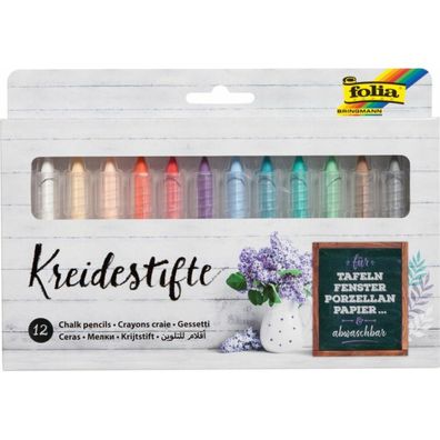folia Kreidestifte farbsortiert 12 St