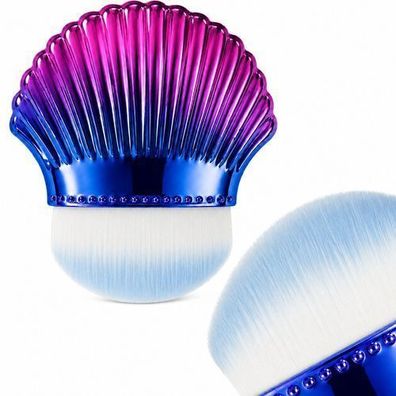 Make-up Pinsel zum Konturieren mit Muschel-Design in Lila-Blau