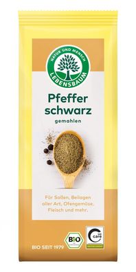 3x Lebensbaum Schwarzer Pfeffer, gemahlen 50g